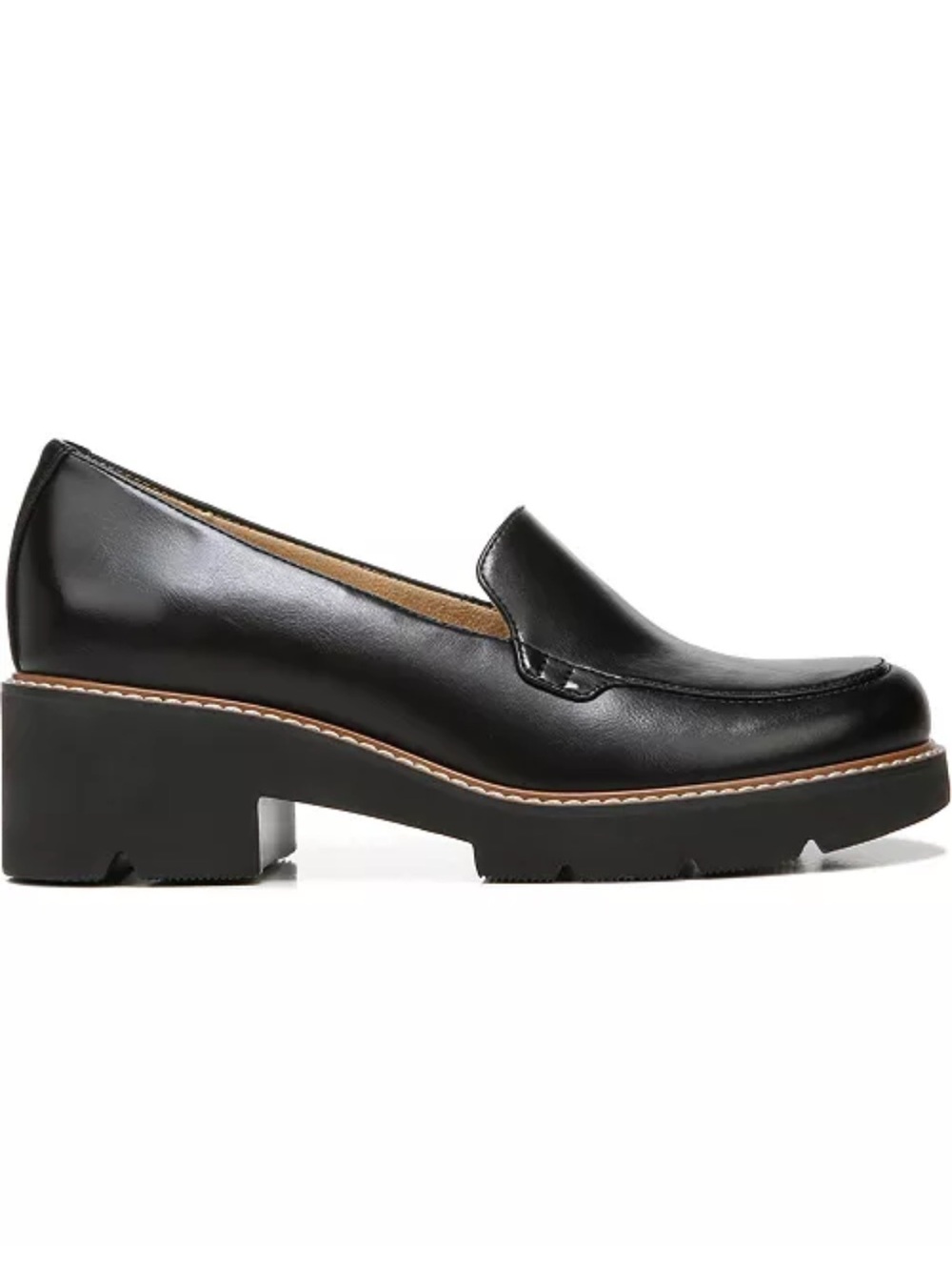 Naturalizer Cabaret Chunky Black‎ Platform Slip-On Loafers Size 9 1/2 NEW